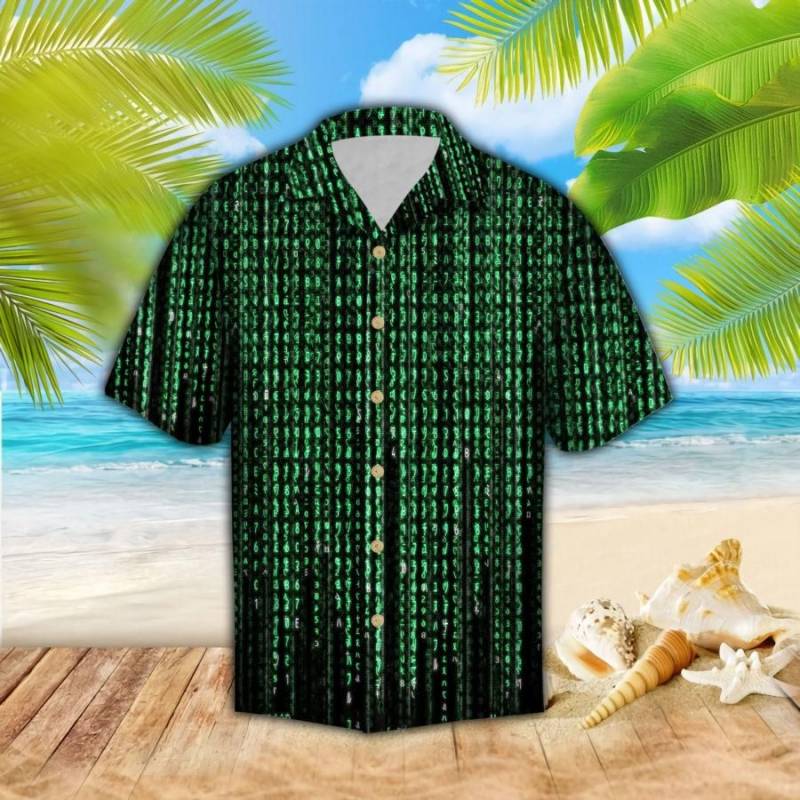 Green Hawaiian Shirt Ha56240