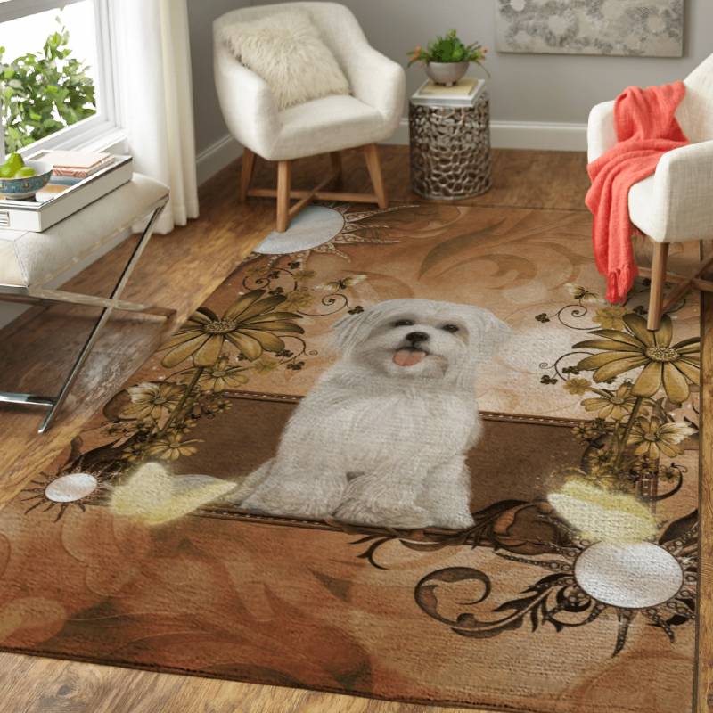 Cute maltese puppy – Animals Area Rug Carpet