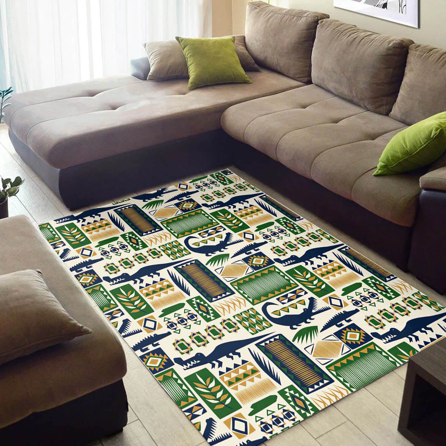 Nice African Area Rug Unique Afrocentric Art African Large Carpet African Inspired Living Room WBG3107