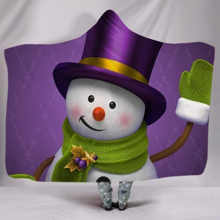 X-Mas Snowman Welcome Hooded Blanket Christmas Decoration Ideas Christmas Gift Ideas