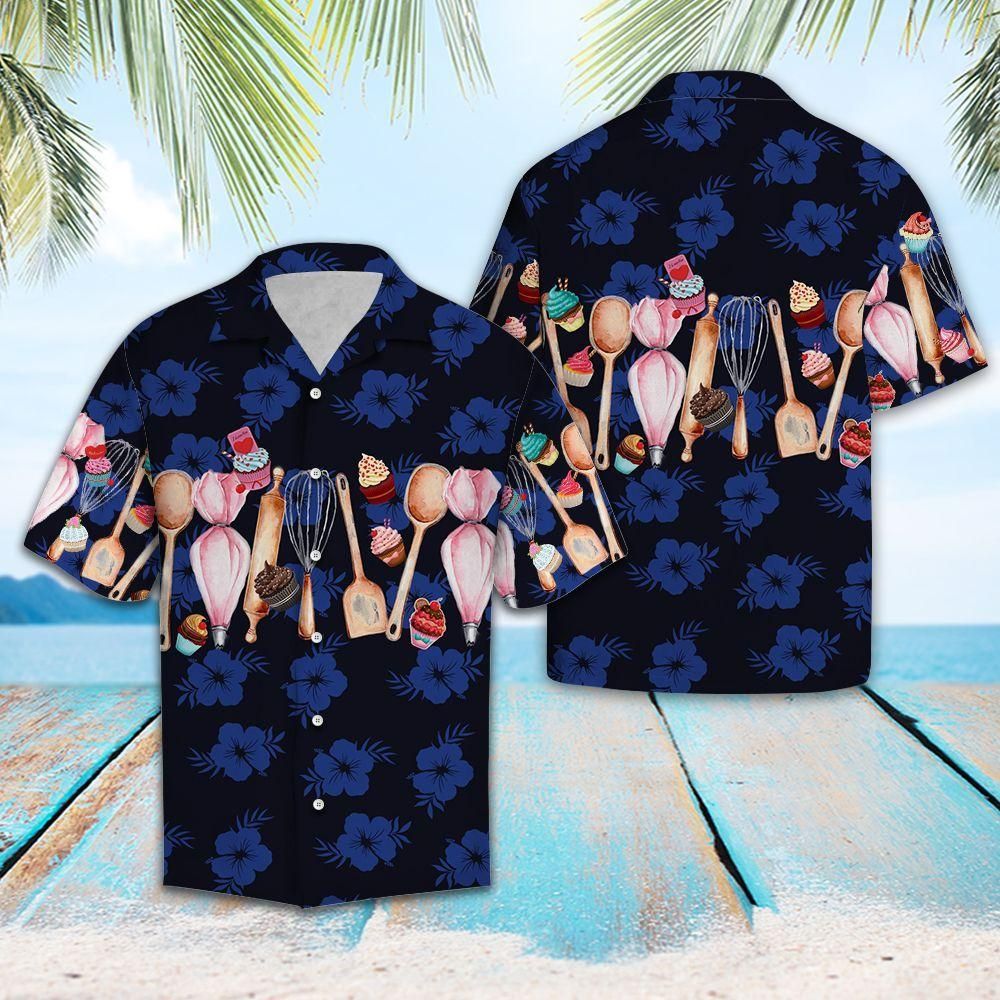 Baking Items Aloha Hawaii Shirt Colorful Short Sleeve Summer Beach Casual For Men And Women Ha71215