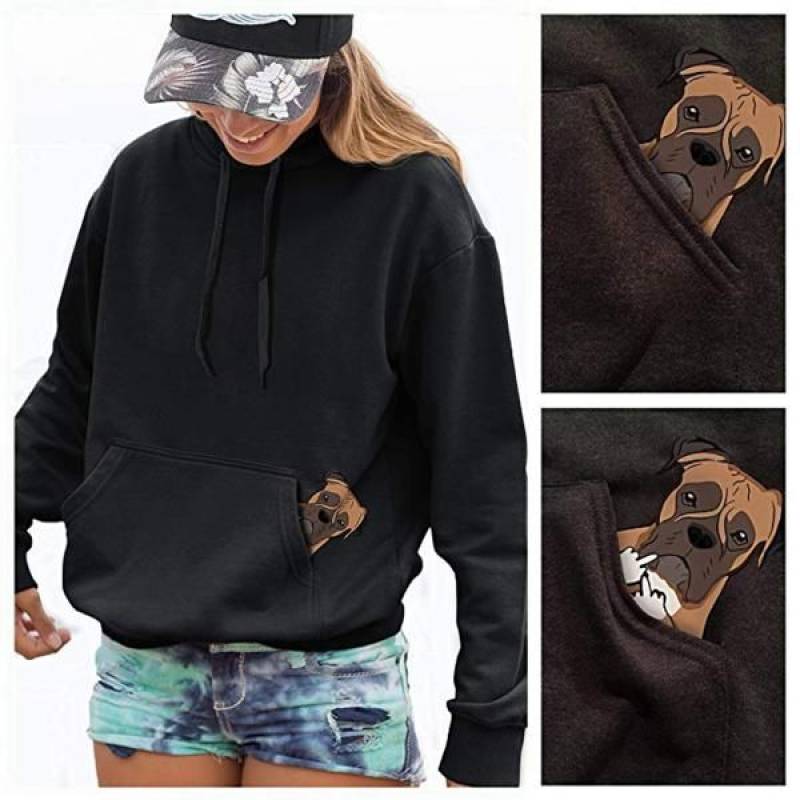 Pug A Breed Of Dog With Physically Distinctive Features Of A Wrinkly Short Muzzled Face Curled Tail China Middle Finger In The Pocket Fuck You Gift For Pug Lover Dog Lovers Animal Lovers Black All Over Print Hoodie S-5Xl