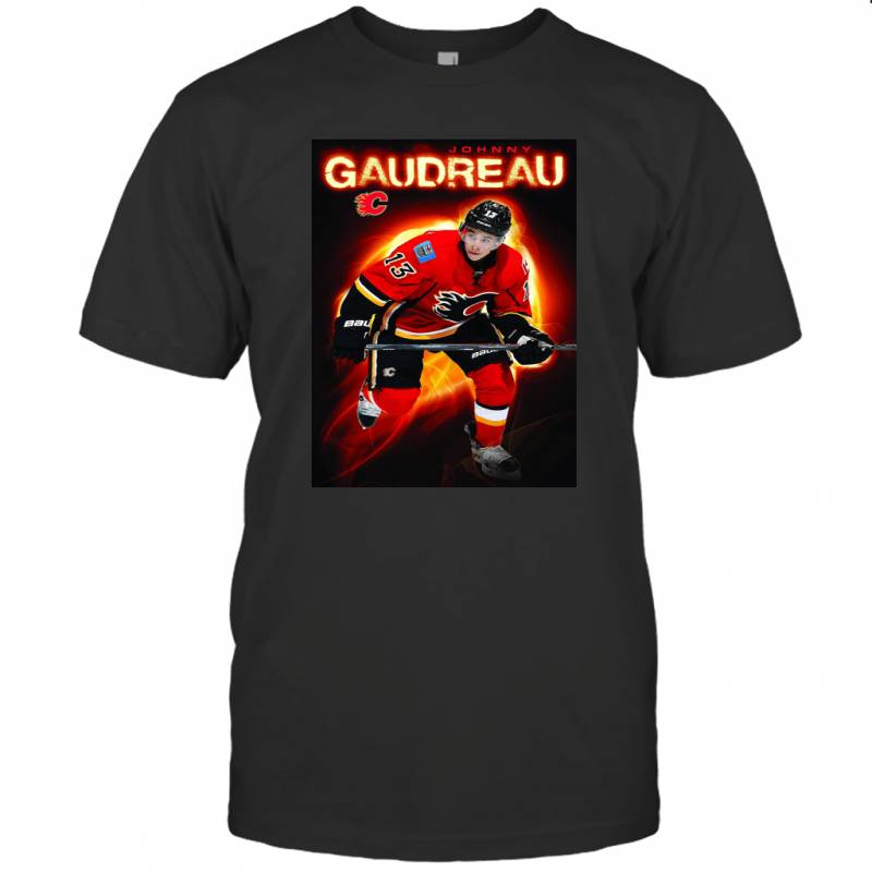 International Calgary Flames Johnny Gaudreau Premium Wall T-Shirt