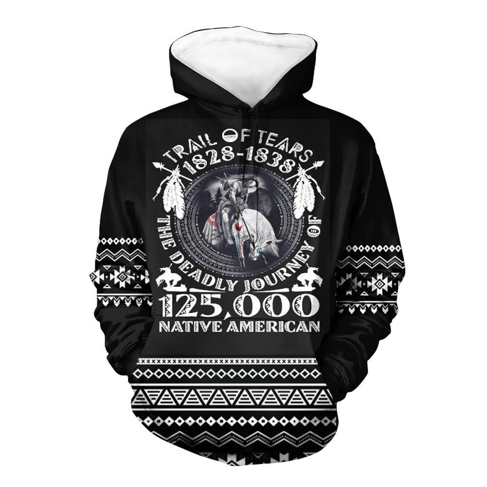 The Deadly Journey Of 125000 Native American 3D Sweater Zip Hoodie Gifts – Hn3D135