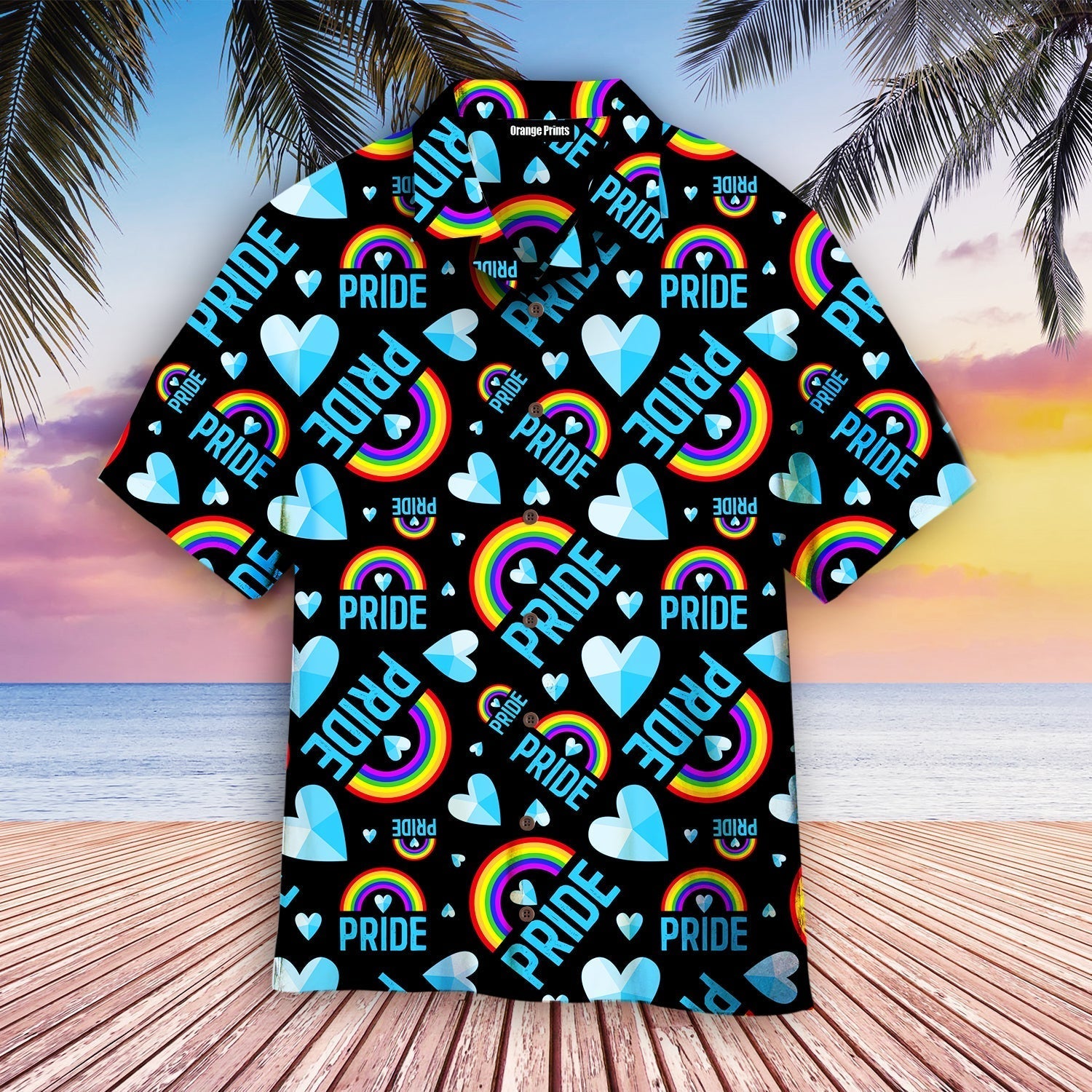 Pride Hearts Lbgt Aloha Hawaii Shirts For Men Women Ha66280