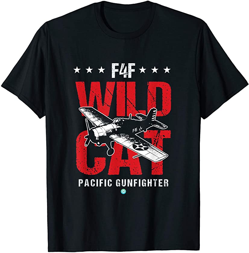 WW2 F4F Wildcat Shirt Vintage Machine Veteran Pilot Tee Gift