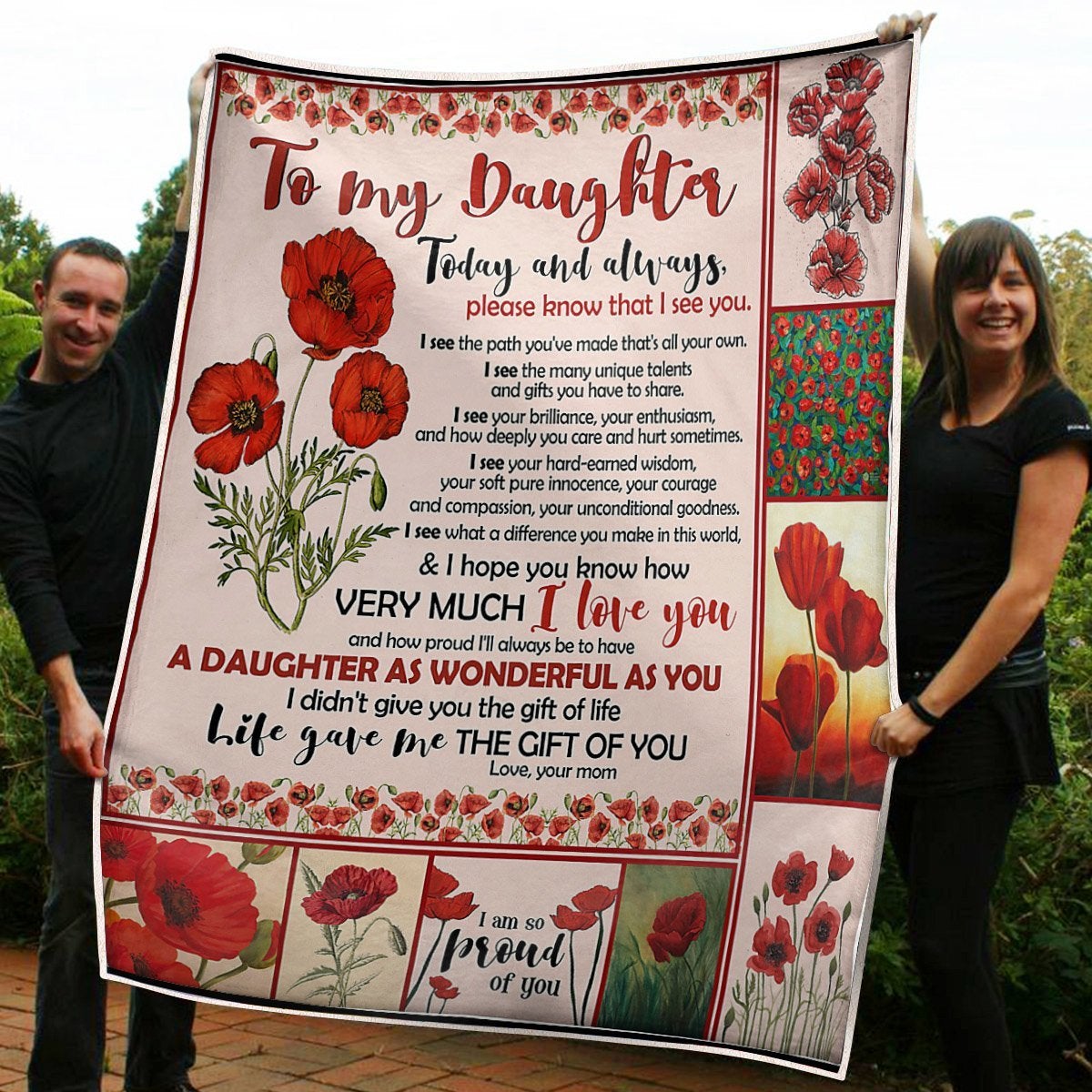 To My Daughter Blanket Tulip The Gift Of You Gift From Mom Fleece Blanket Gift For Daughter Form Mom