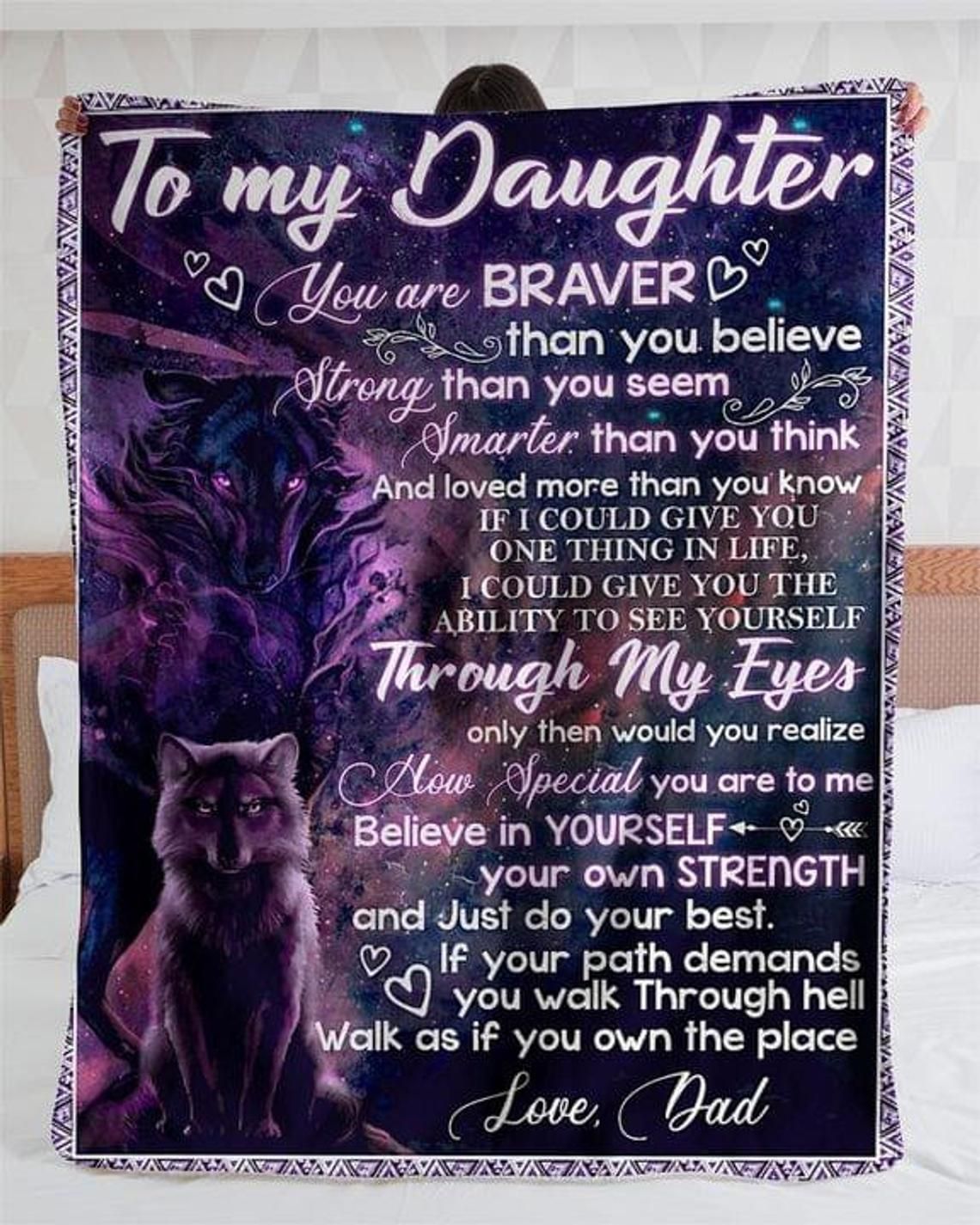 [Personalized Name] How Special You Are To Me Purple Wolf Fleece Blanket, Sherpa Blanket,  Gift For Amazing Son Gift For Family Member, Friends Gift, Christmas Gift, Home Decor, Home Living