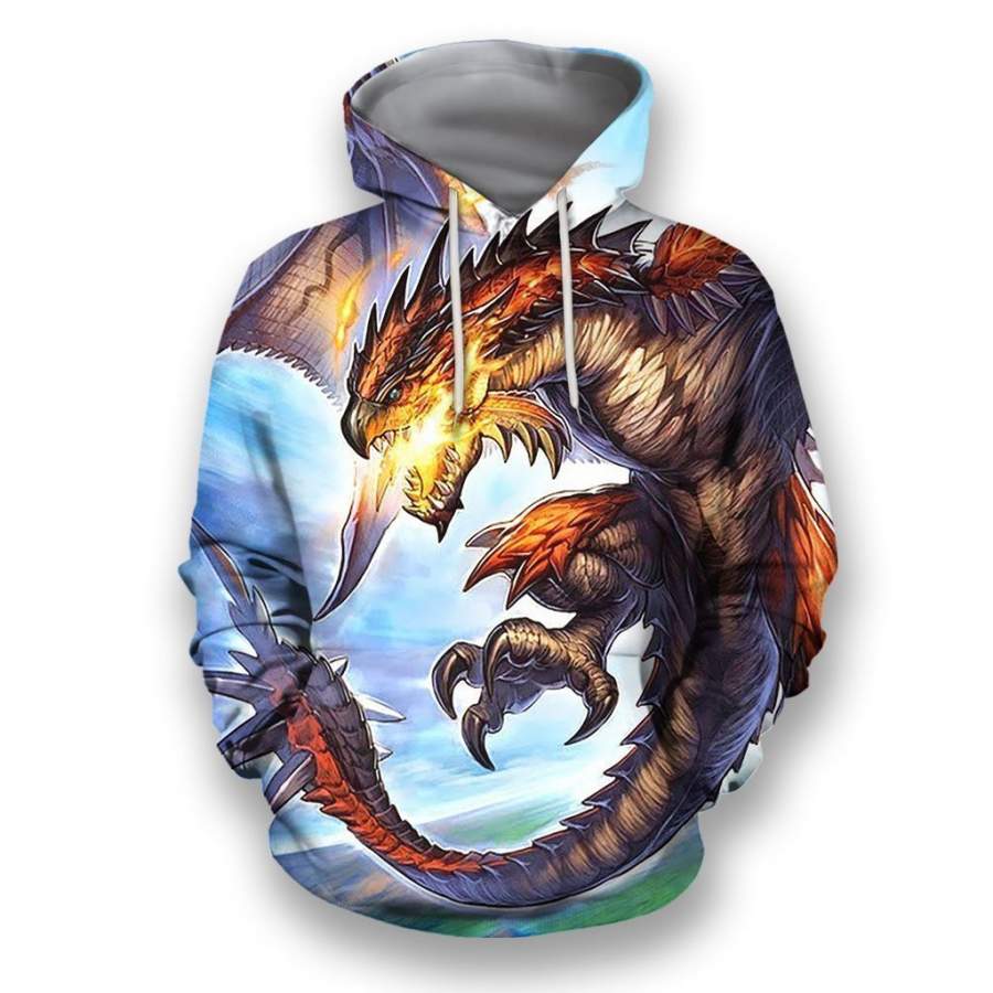 All Over Print Dragon Hoodie