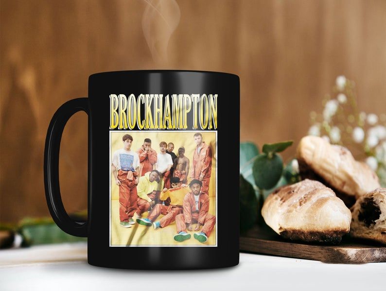 Black Mug Brockhampton American Hip Hop Boy band Mug Hip Hop Group Mug Retro Vintage Mug Premium Sublime Ceramic Coffee Mug H99