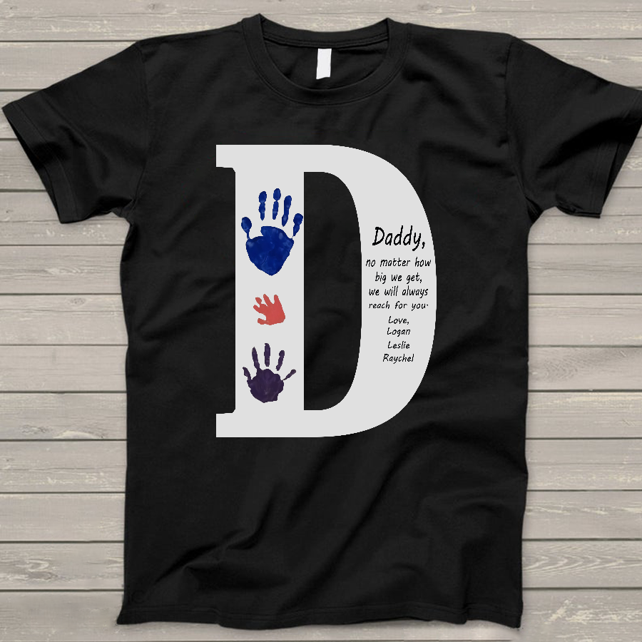 Daddy Love Kids Names Shirt