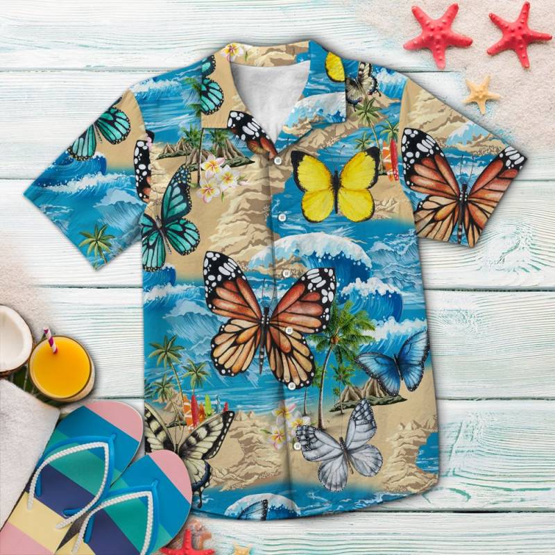 Butterfly Summer Vacation Hawaii Shirt Ha7844