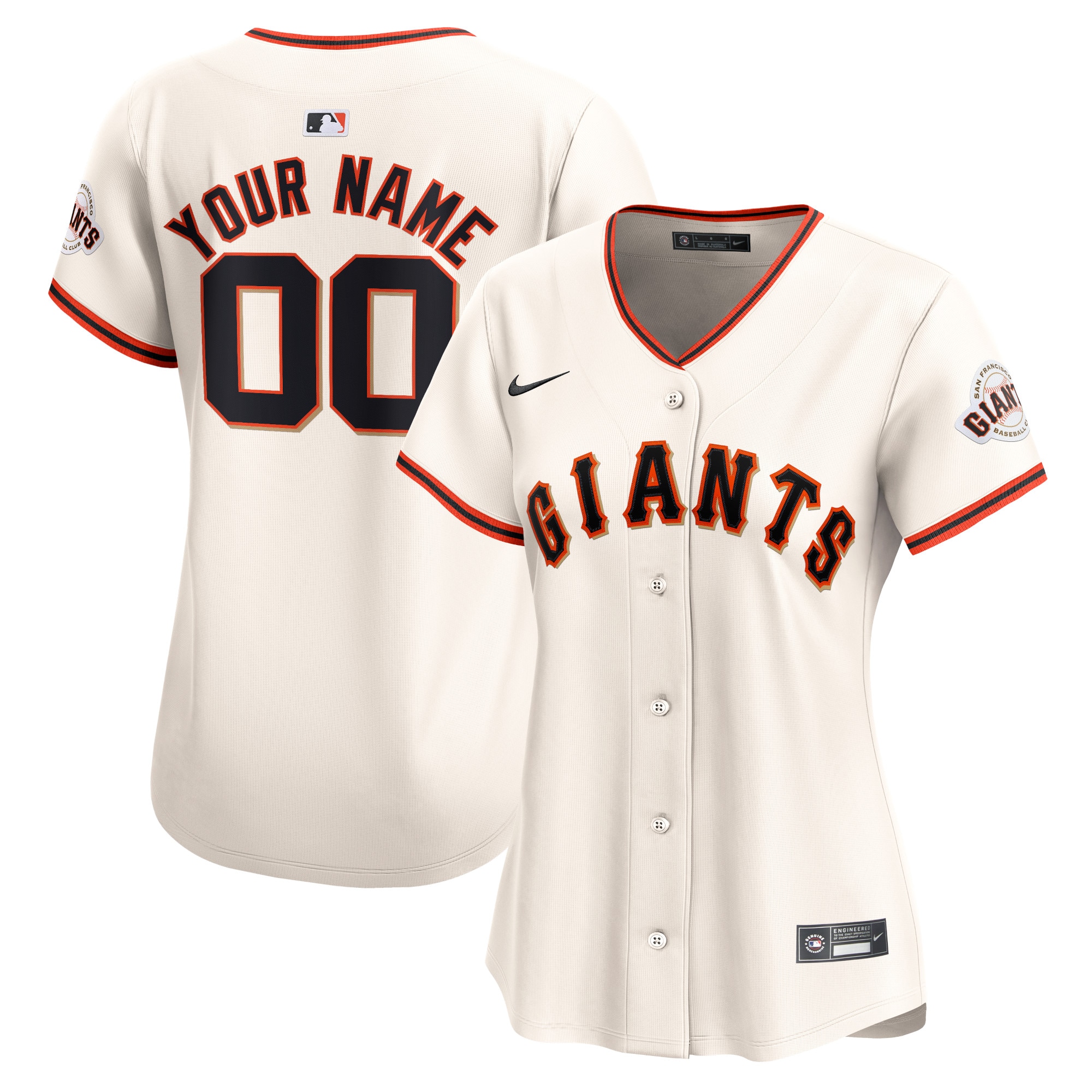 San Francisco Giants Women's Home Limited Custom Jersey – Cream