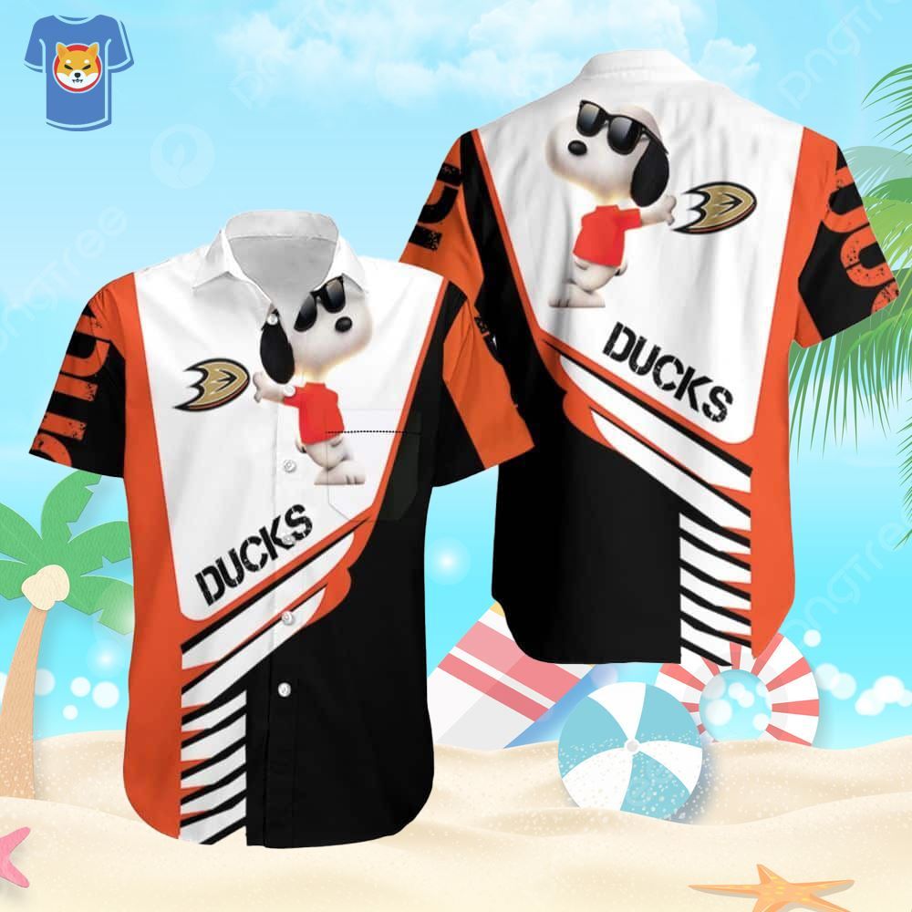 Cool Snoopy Anaheim Ducks Hawaiian Shirt Gift For Hockey Fans