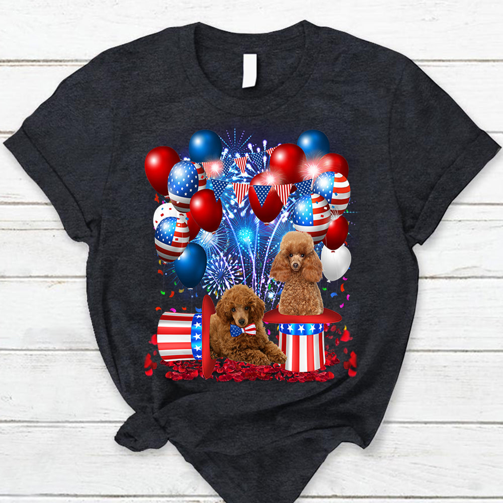 Poodle Independence T-Shirt Gift For Poodle Mom, Poodle Dad, M0402, Nh95