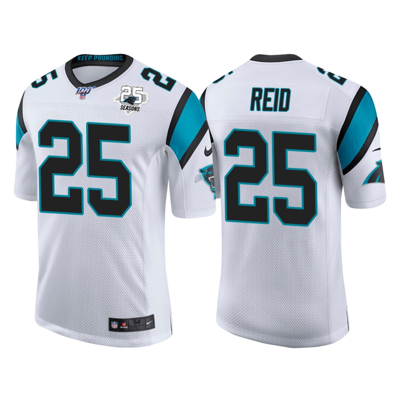 Carolina Panthers 25th Anniversary Eric Reid White Vapor Limited Jersey