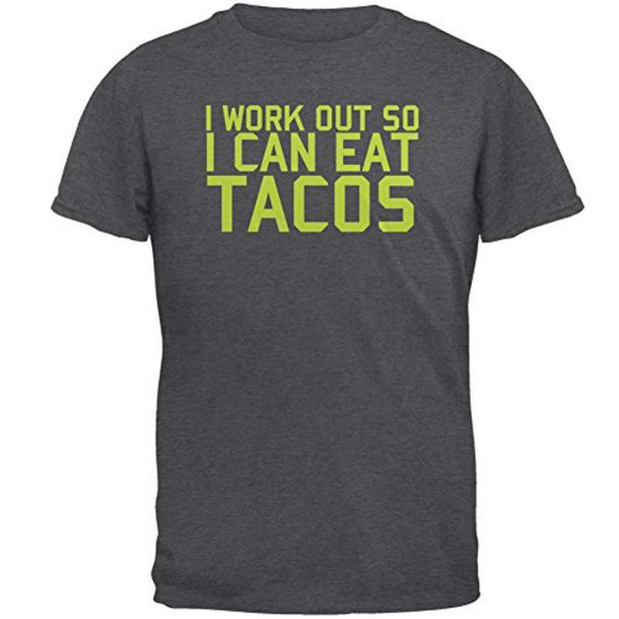 Work Out Eat Tacos Mens T Shirt