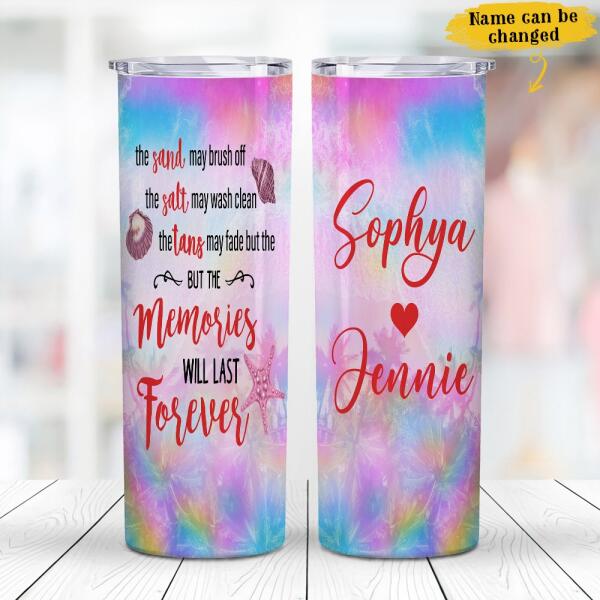 Memories Will Last Forever Beach Summer Cruise Trip Lbgt Custom Name Personalized Tumblers Cups