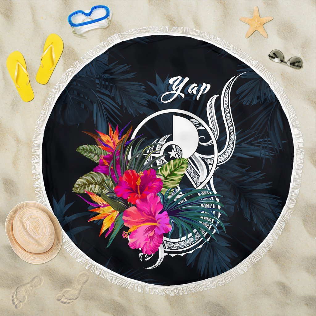 Yap Micronesia Beach Blanket – Tropical Flower – BN12