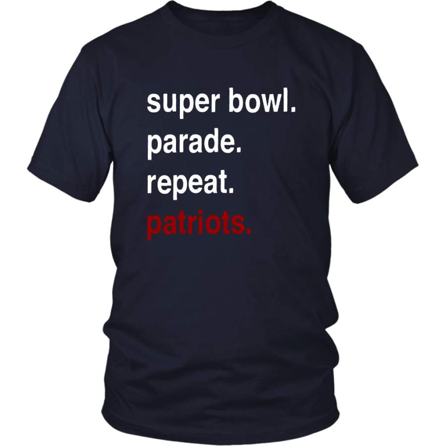 Super Bowl – Parade – Repeat – Patriots Shirt New England Patriots Super Bowl Championship 2019