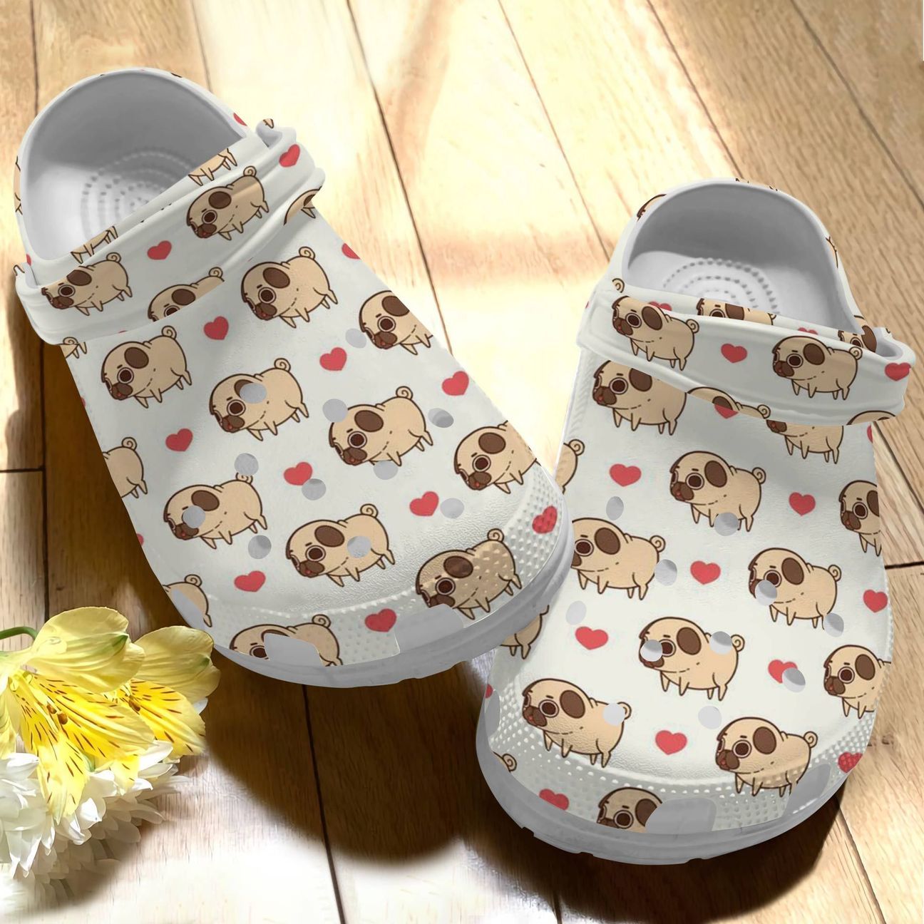 Dog Personalize Clog, Custom Name, Text, Fashion Style For Women, Men, Kid, Print 3D Pug V3