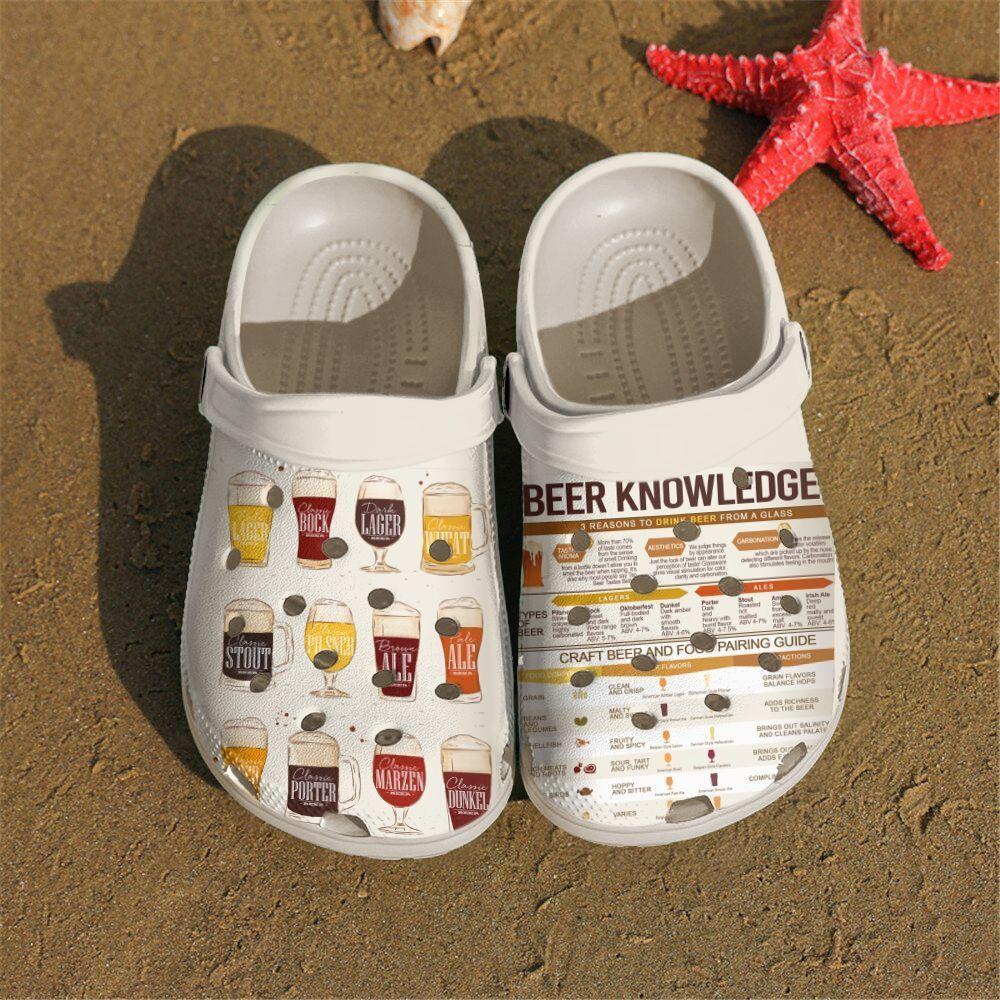 Beer Personalized Clog, Custom Name, Text Beer Knowledge, Fashion Style For Women, Men, Kid, Print 3D