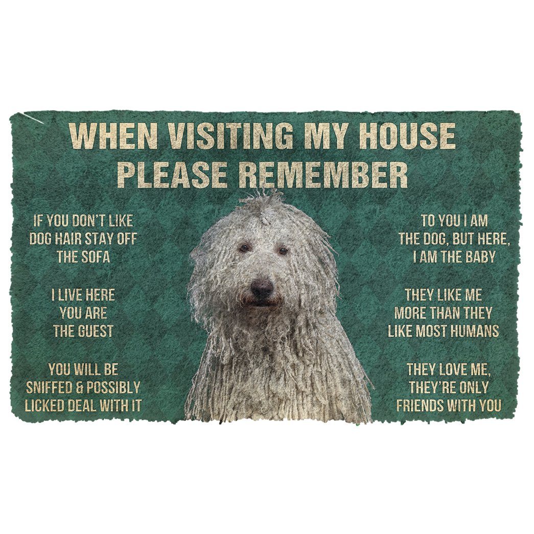 Gearhumans  GearHuman 3D Please Remember Komondor Dogs House Rules Doormat