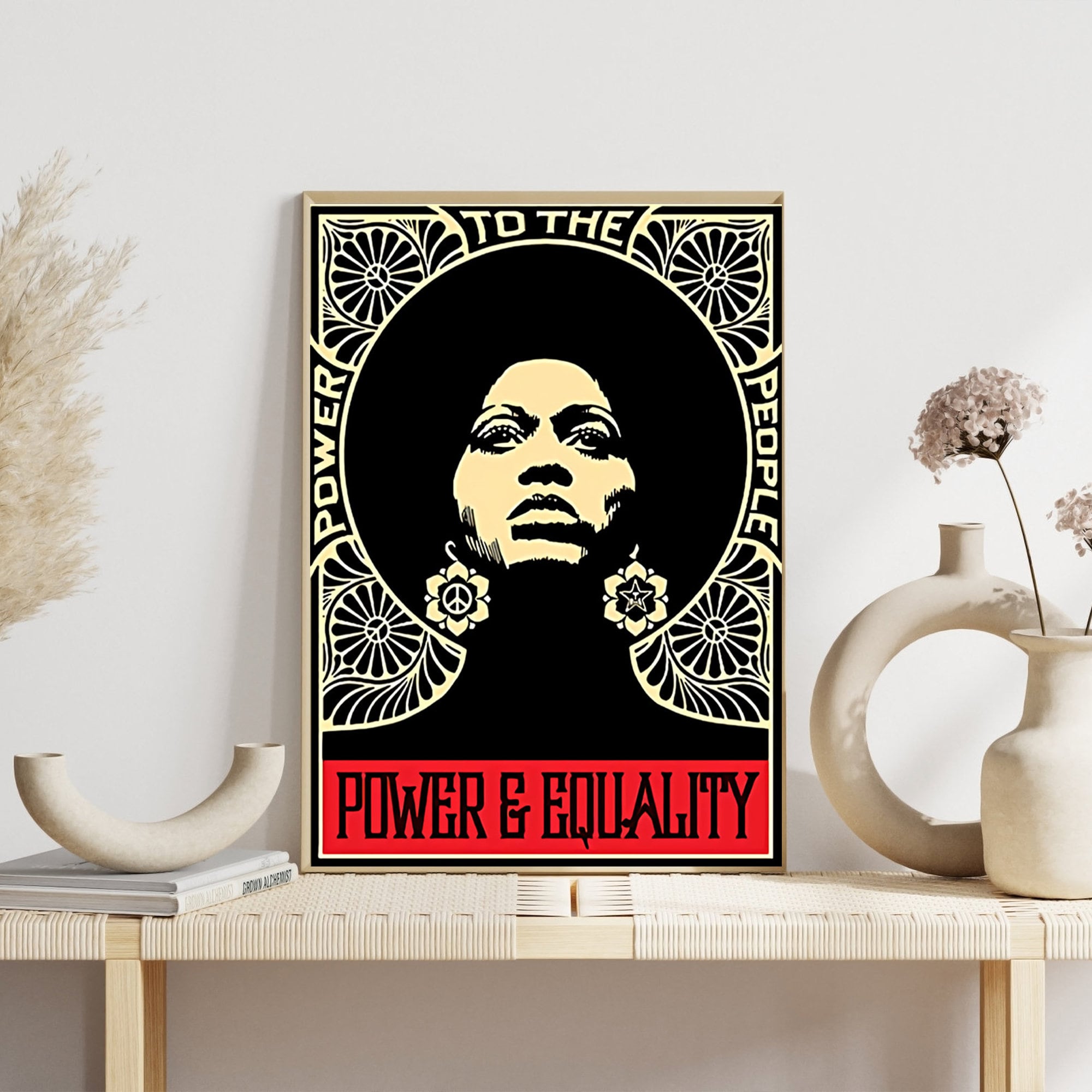 Power And Equality African American  Poster, Black Culture Wall Art & Decor, Power to The People Black Art, Gifts for African American Women