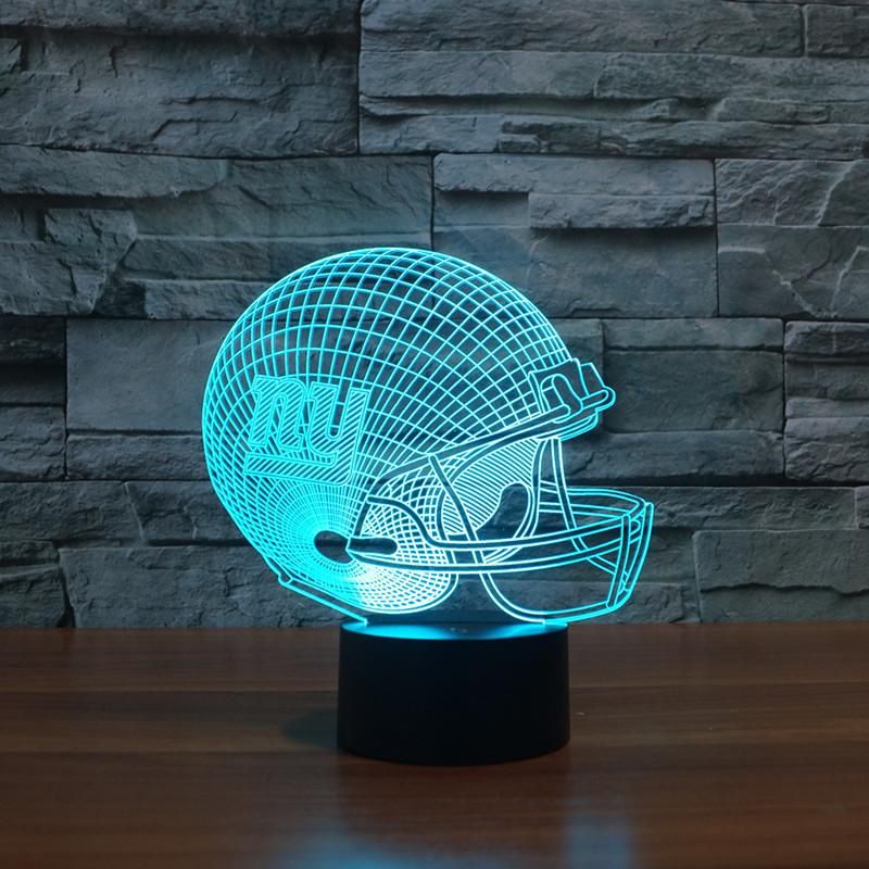 New York Giants Football Helmet 3D Illusion Night Light Led Light