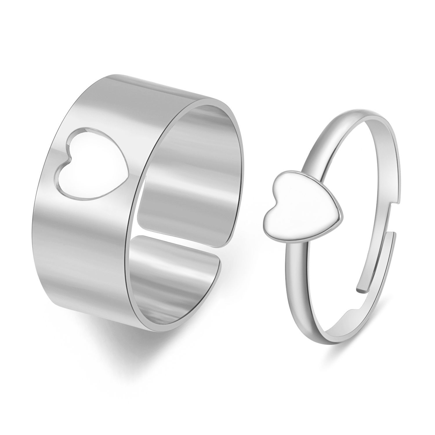 Lats Silver Color Punk Spaceship Planet Rings For Women Men Hip Hop Lover Couple Ring Set Wedding Band Open Ring Trend Jewelry Alx Men/Women Shirtspotlight