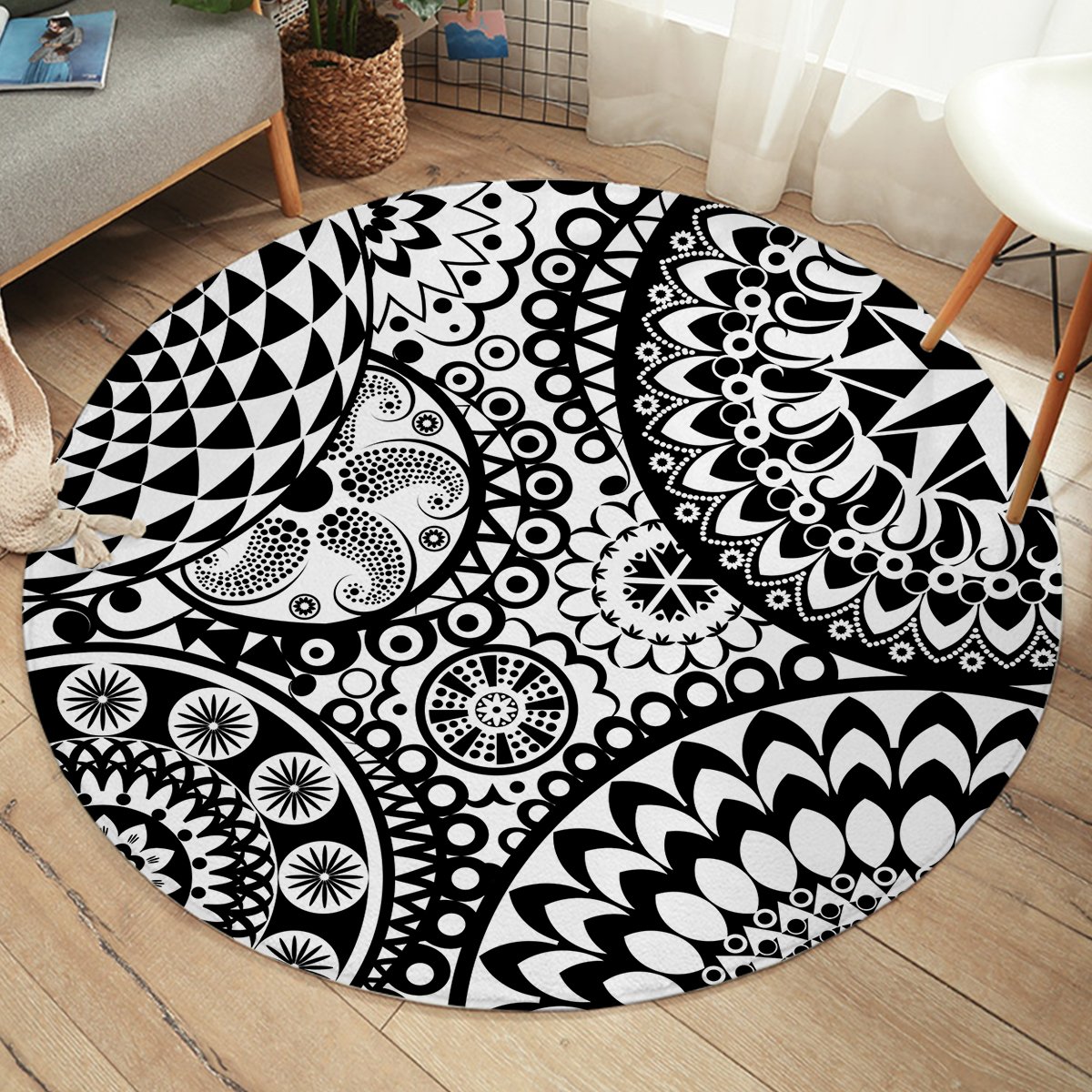 Patterned Circles SW2391 Round Rug