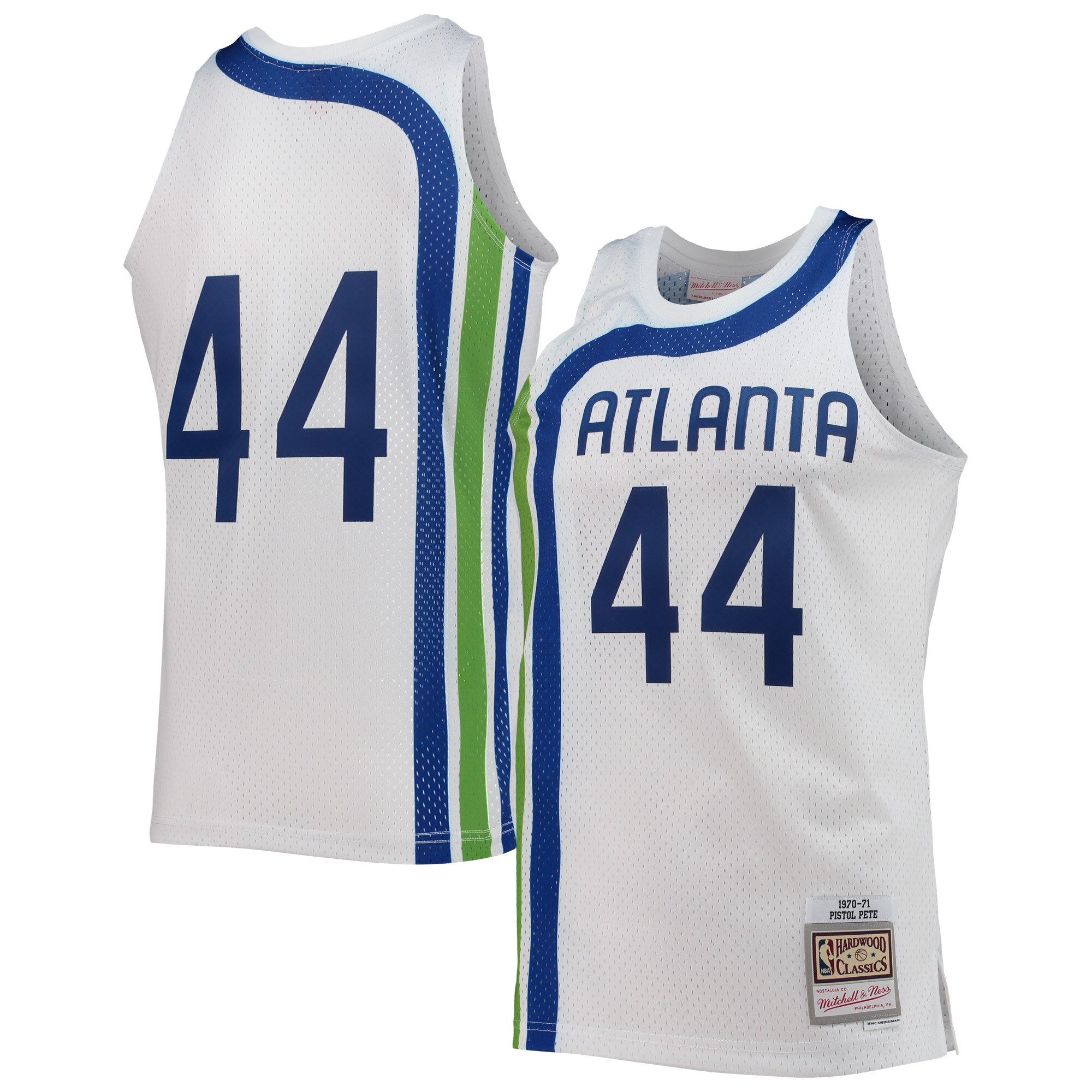 Pete Maravich Atlanta Hawks Mitchell & Ness Hardwood Classics Swingman Jersey – White