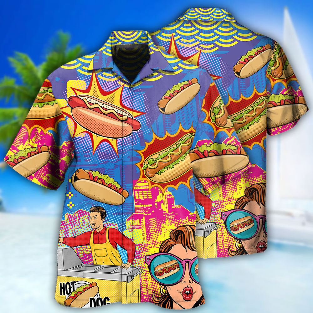 Hot Dog Pop Art Hawaii Shirt Ha74038