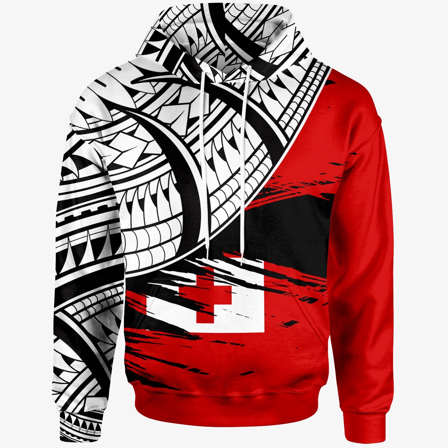 Tonga – Custom Personalised Hoodie – Tonga Flag Style With Claw Pattern – BN20