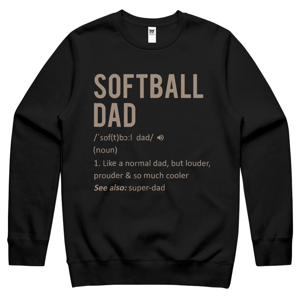 Softball Dad – Fathers Day Gift Son Daughtert Crewneck Sweatshirt