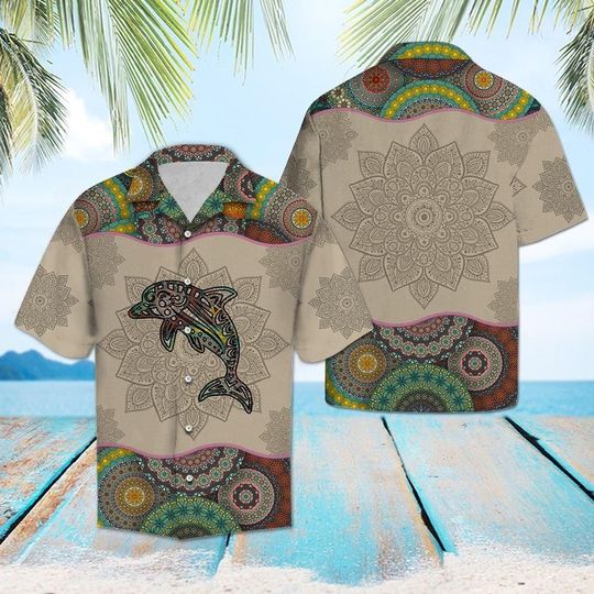 Hawaii Shirt –  Dolphin Mandala G5708