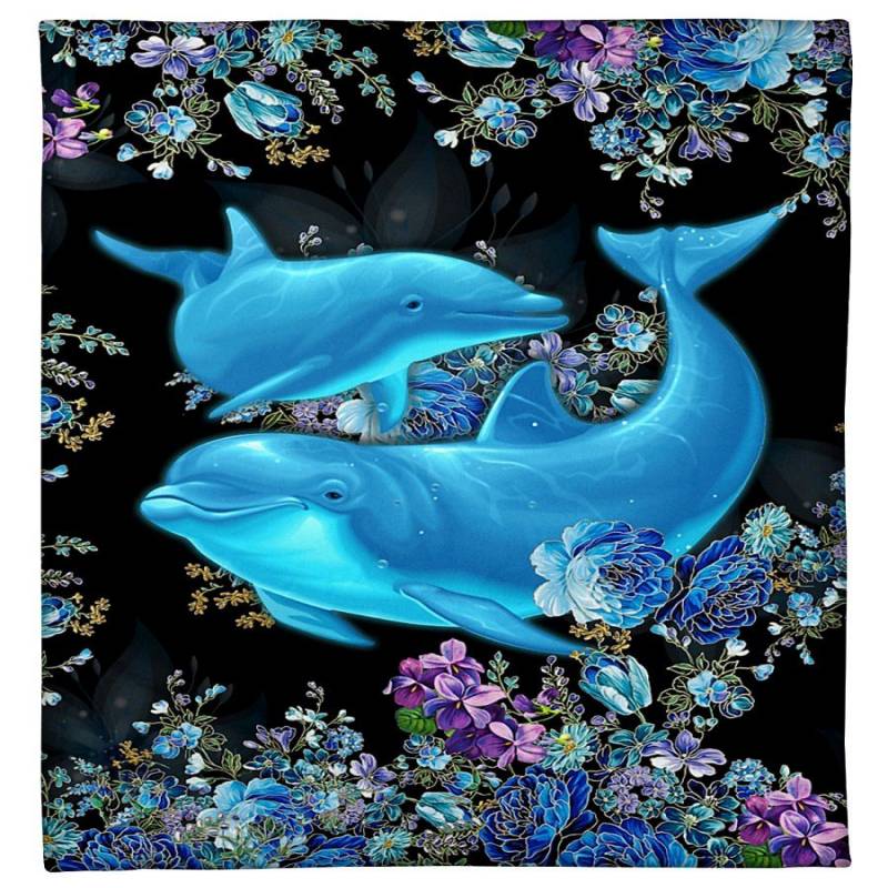 Dolphins Custom Design For Animal Lovers Fleece Blanket