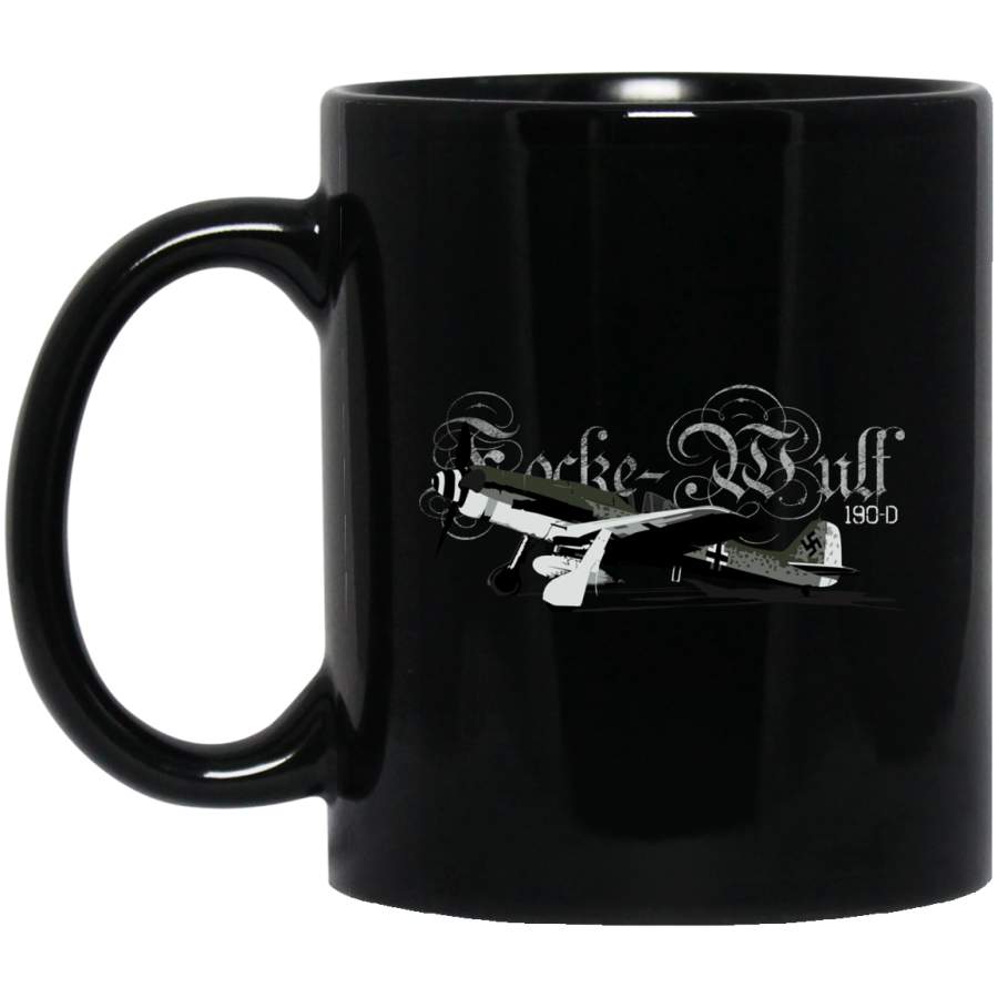 FW-190 d Design Vintage Mug Black Mug