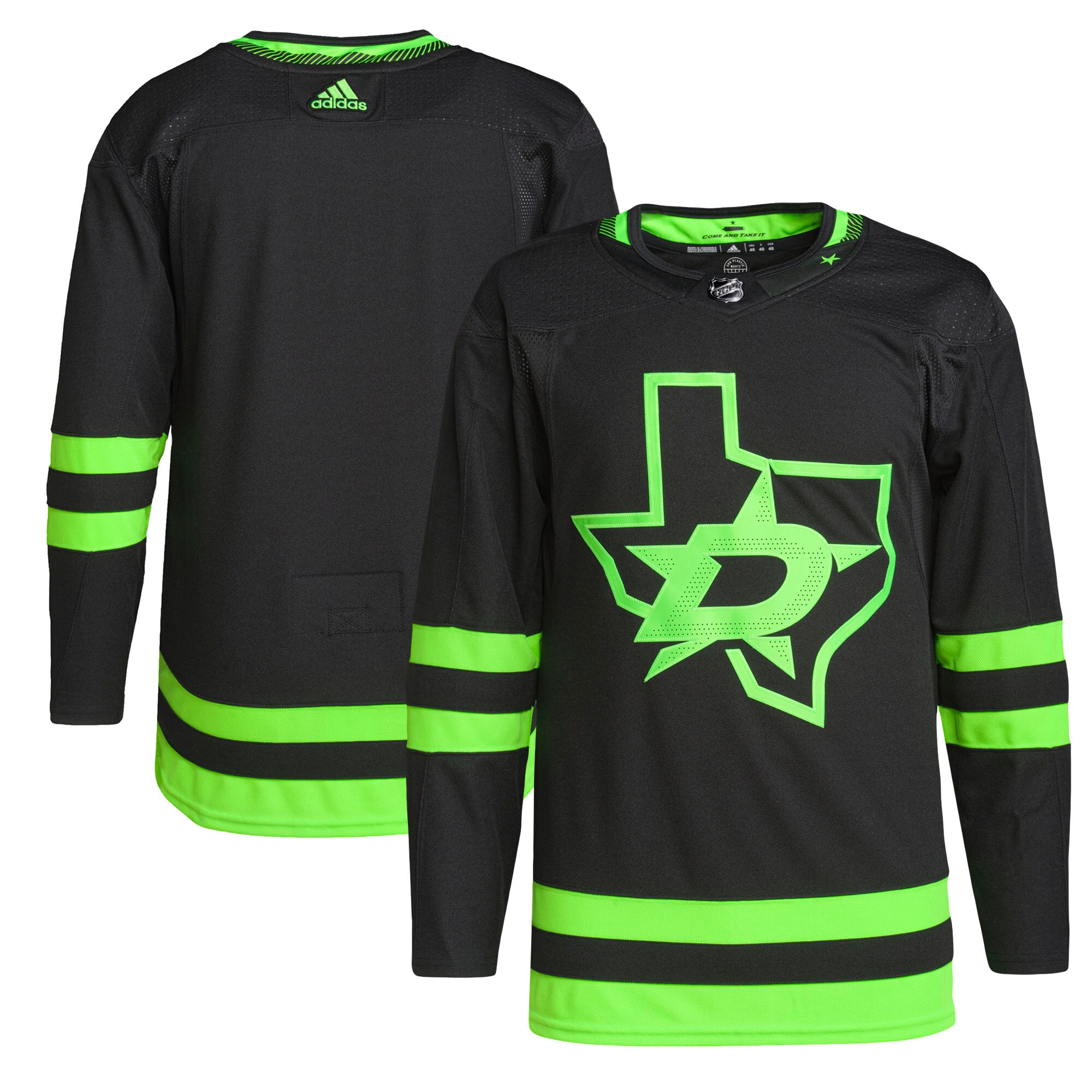 Men's Dallas Stars adidas Black Alternate Primegreen Authentic Pro Jersey