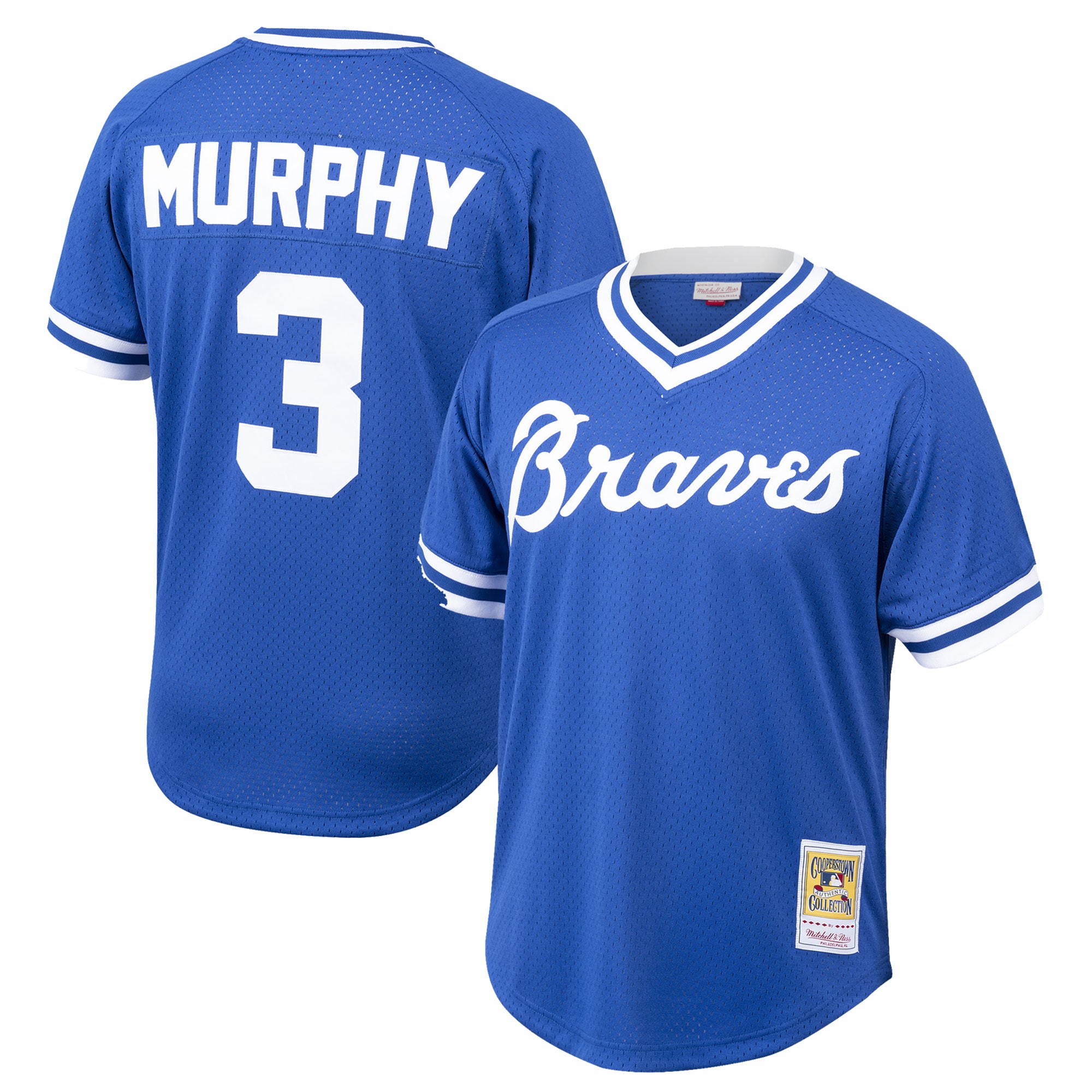 Youth Atlanta Braves Dale Murphy Mitchell & Ness Royal Cooperstown Collection Mesh Batting Practice Jersey