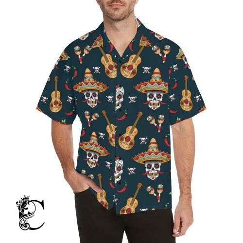 Sugar Skull Mexican Hawaiian Shirt