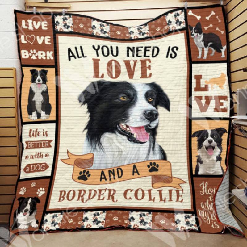 Border Collie Dog Blanket NOV2003 77O42