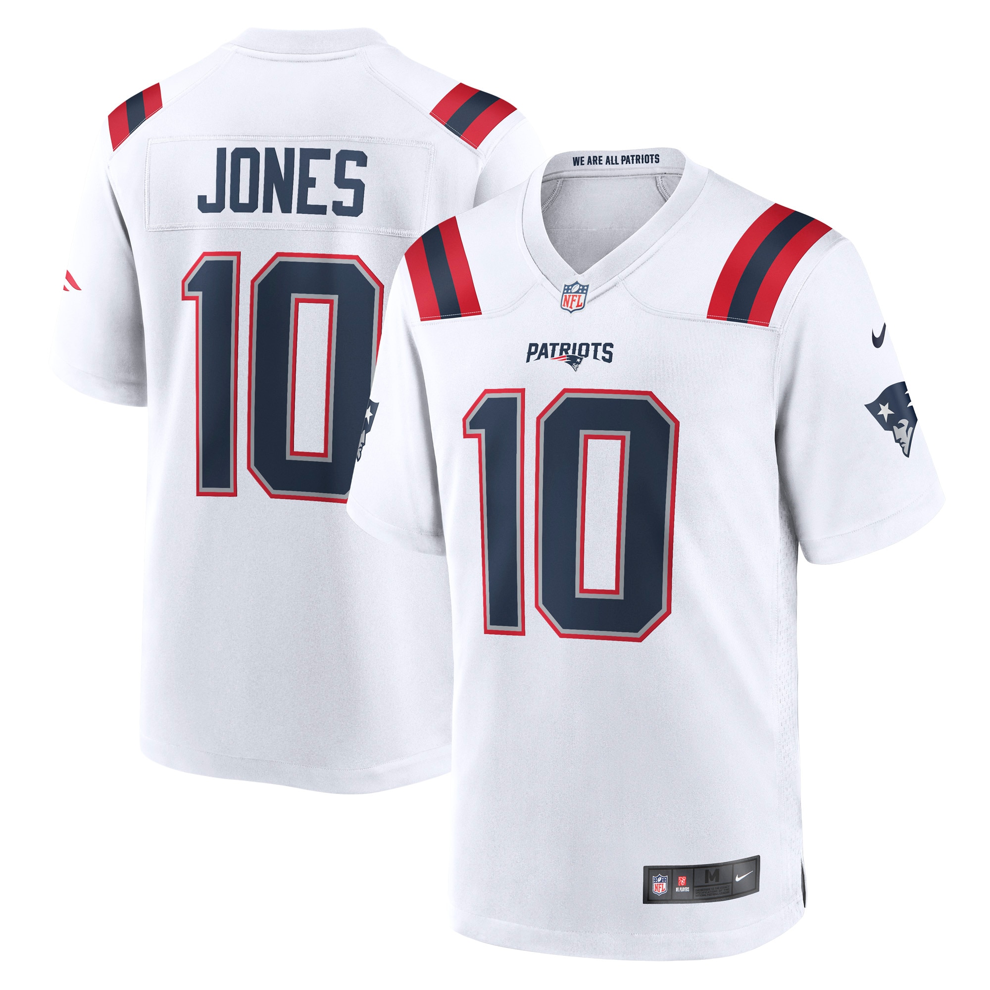 Men’s New England Patriots Mac Jones White Player Game Jersey