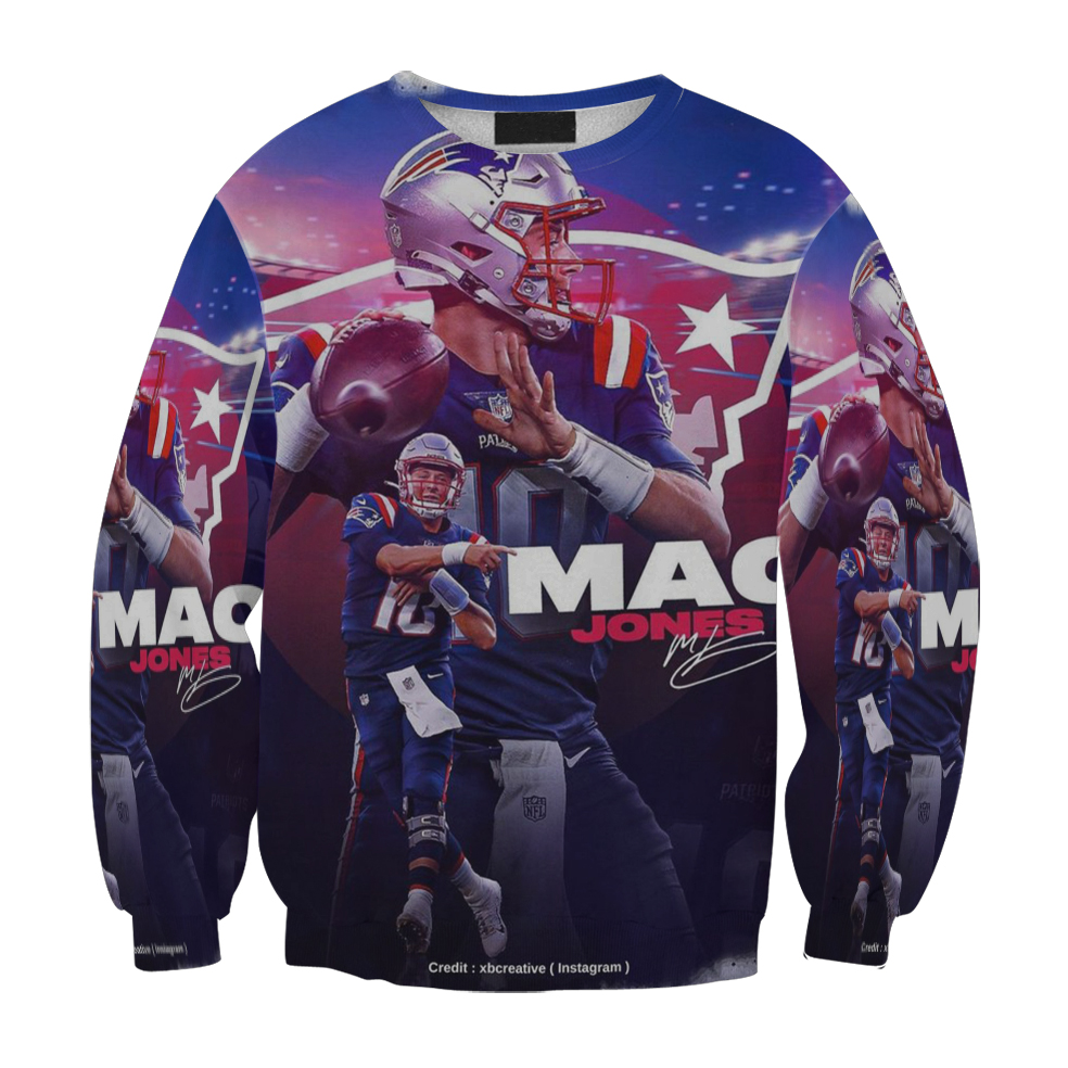 New England Patriots Mac Jones4 Gift For Fan 3D Full Printing Sweatshirt