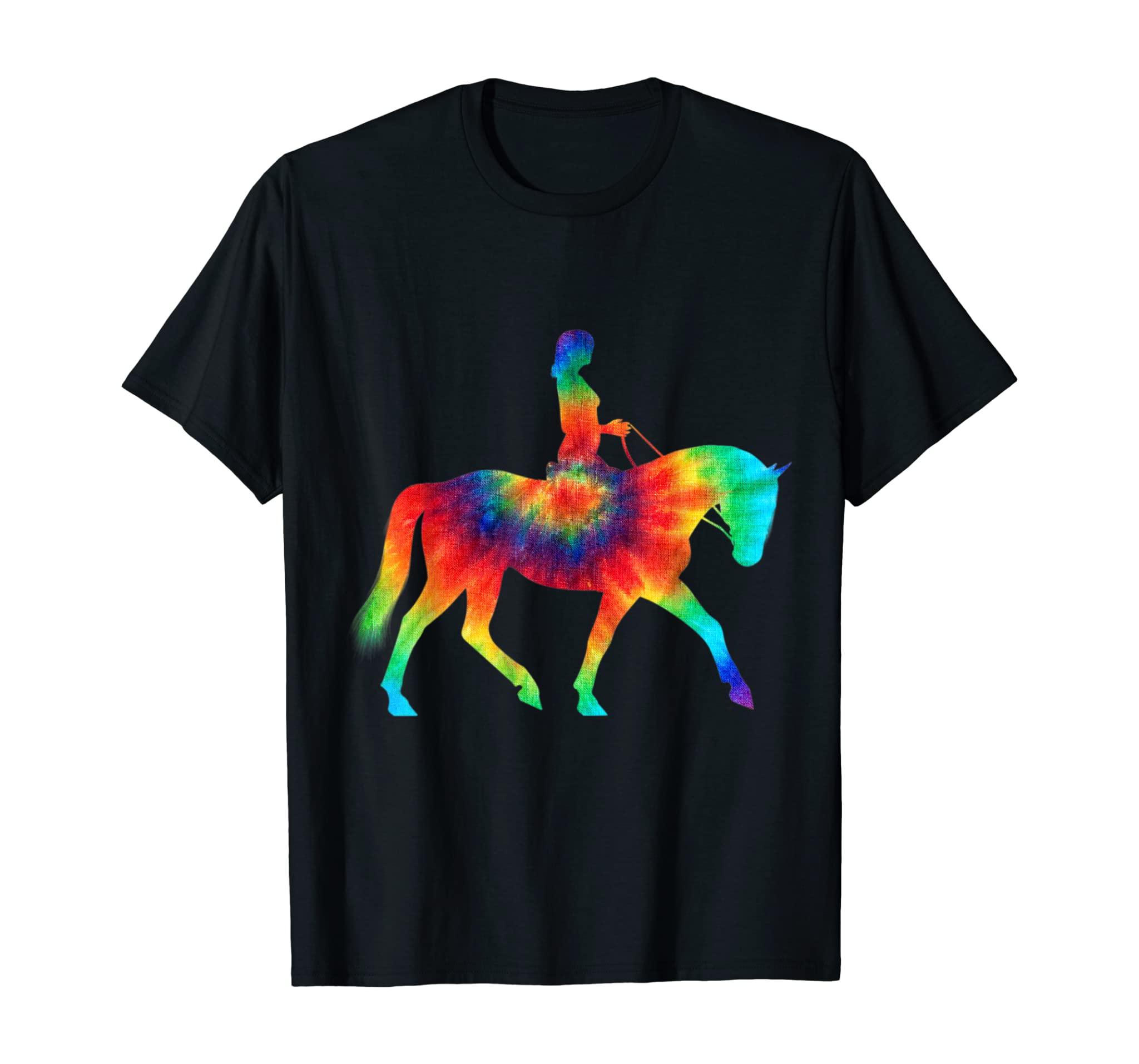 Tie Dye Horse Tie Dyed Polo Player Horseback Riding T Shirt