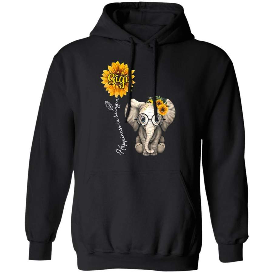 Happiness is being a Gigi – Cute Elephant t-shir Hoodie