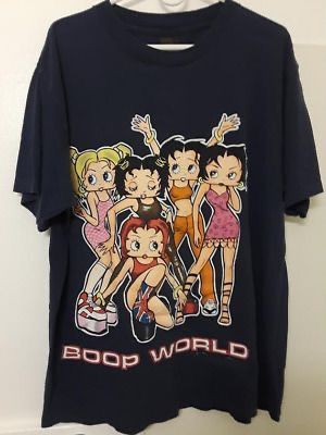 Vintage 1998 Betty Boop Spice Girls Boop World Spice World Parody T-shirt