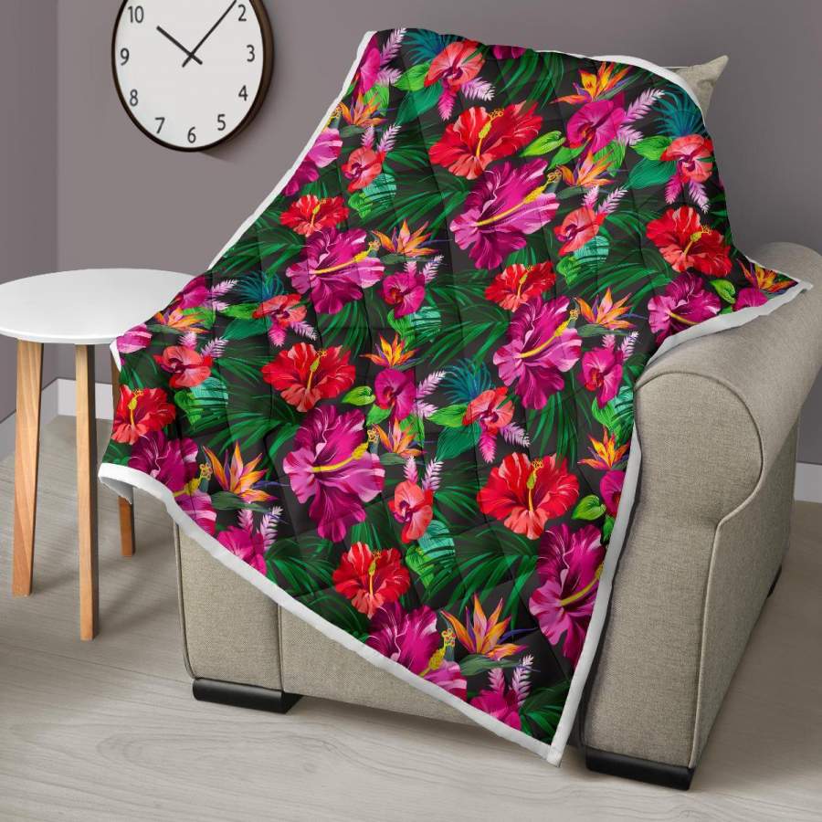 Hawaiian Floral Flowers Pattern Print Quilt – Justbeperfect_Shop