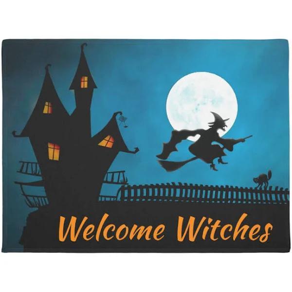 Welcome Witches Halloween Doormat Indoor And Outdoor Mat Entrance Rug Funny Home Decor Closing Gift Gift For Friend Family Gift Idea