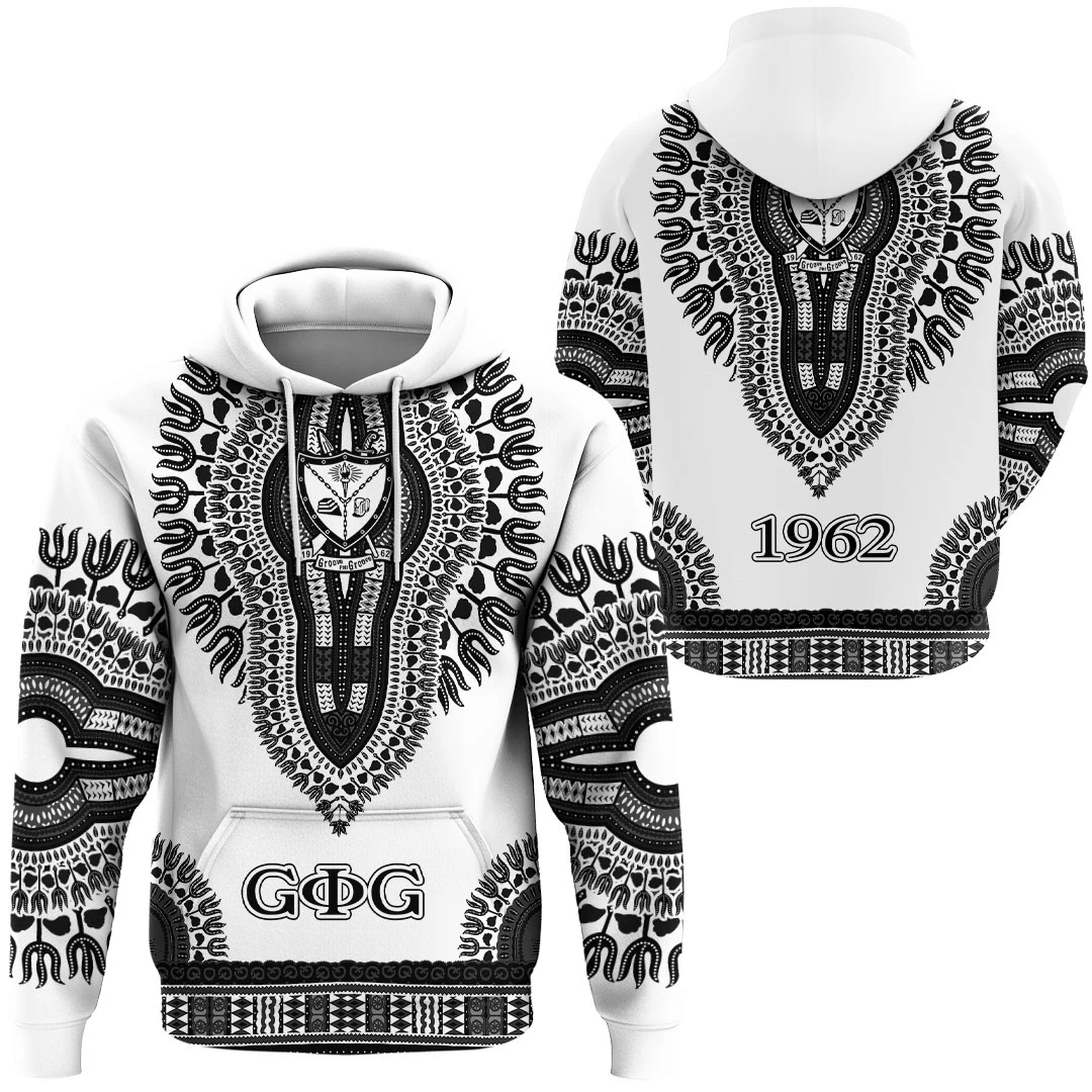 Fraternity Hoodie – Groove Phi Groove Dashiki White Hoodie